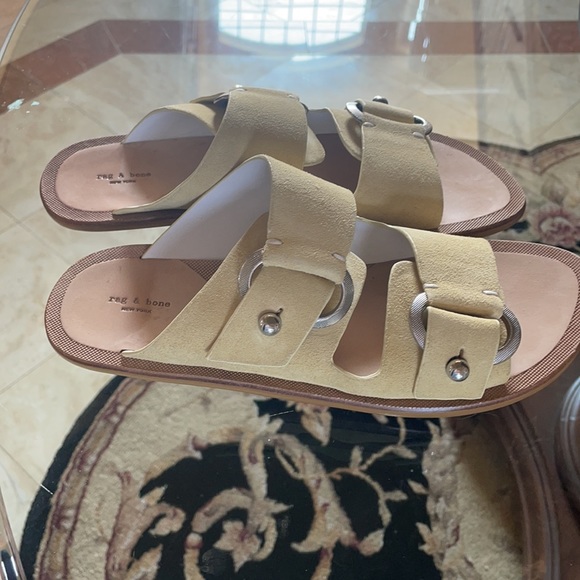 Rag and bone baby yellow suede sandals - Picture 7 of 9